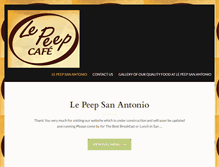 Tablet Screenshot of lepeepsanantonio.com